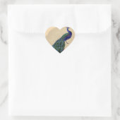  peacock Heart Stickers (Tas)