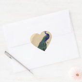  peacock Heart Stickers (Envelop)