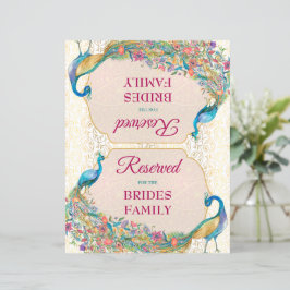 Peacock Hindu bruiloft gereserveerd teken