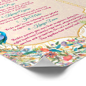 Peacock Hindu trouwrituelen programma op pagina Poster (Hoek)