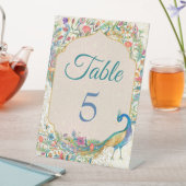 Peacock Hindu trouwtafel nummer Reclamebord Met Voetstuk (Insitu)