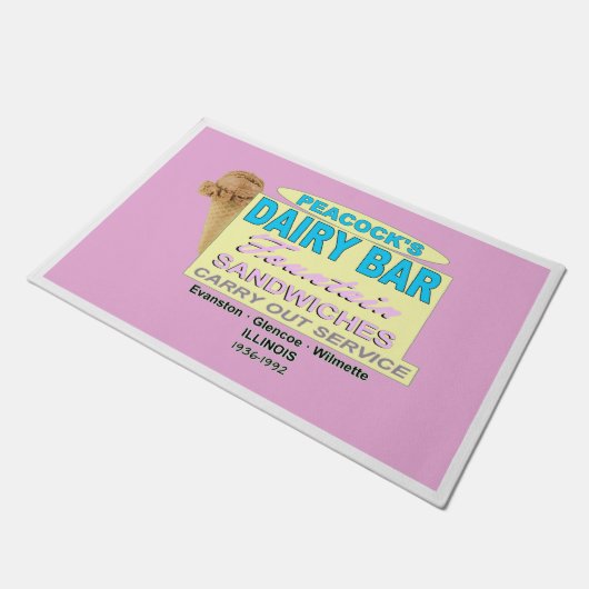 Peacock Ice Cream Company of Illinois Deurmat (Schuin)