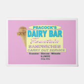 Peacock Ice Cream Company of Illinois Deurmat (Voorkant)