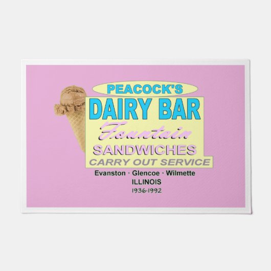 Peacock Ice Cream Company of Illinois Deurmat (Voorkant)