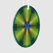 Peacock Illusie Acryl Ornament (voorkant)