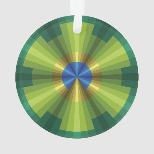 Peacock Illusie Acryl Ornament (achterkant)