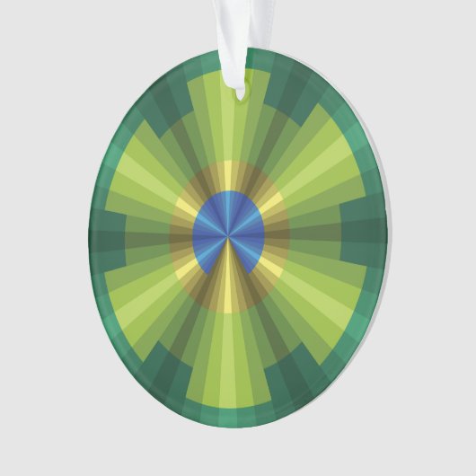 Peacock Illusie Acryl Ornament (voorkant)