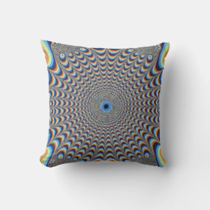 Peacock Illusion Abstract Pillow Kussen