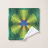 Peacock Illusion Bathroom Towel set Bad Handdoek (Wasdoekje)
