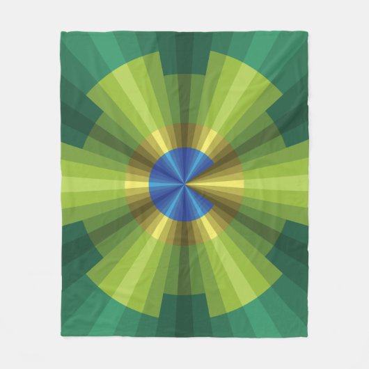 Peacock Illusion Fleece Blanket Deken (Voorkant)