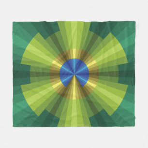 Peacock Illusion Fleece Blanket Deken