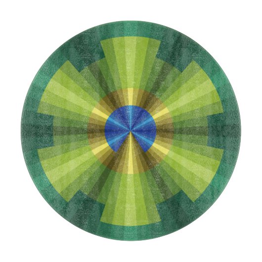 Peacock Illusion Glas Snijplank (Voorkant)