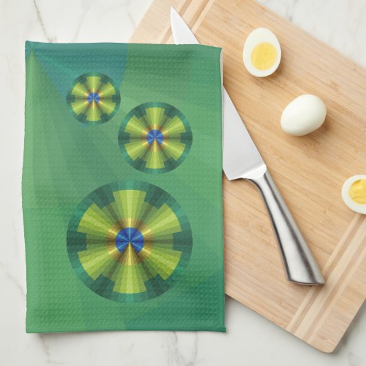 Peacock Illusion Handdoek (Quarter Fold)