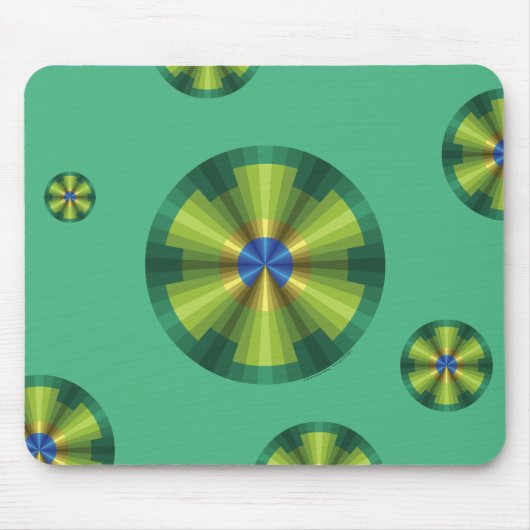 Peacock Illusion Mousepad Muismat (Voorkant)