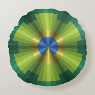 Peacock Illusion Round Pillow Rond Kussen