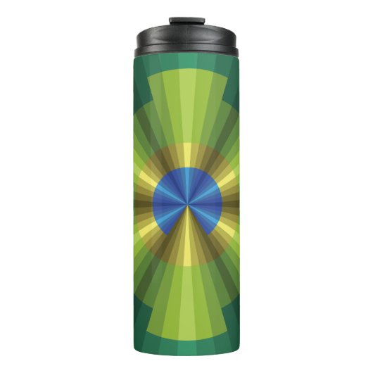 Peacock Illusion Thermal Tumbler Thermosbeker (Voorkant)