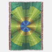 Peacock Illusion Throw Blanket Deken (Voorkant Verticaal)