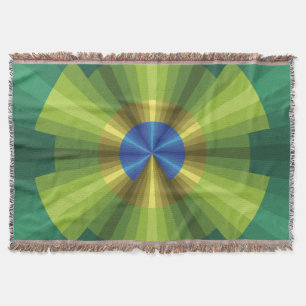 Peacock Illusion Throw Blanket Deken