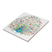 Peacock  Illustratie keramische tegel Tegeltje (Zijkant)