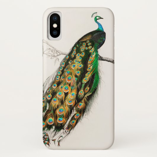 Peacock Illustratie  kunst Afdrukken Case-Mate iPhone Case (Achterkant)