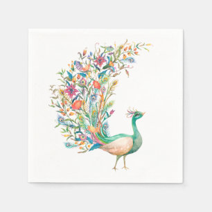 Peacock  illustratie Napkins Servet