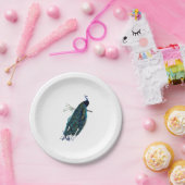  Peacock Illustratie Papieren Bordje (Feest)