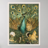  Peacock Illustration Poster (Voorkant)