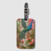 Peacock in Abriot Roos Garden Bagagelabel (Voorkant (verticaal))