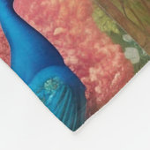 Peacock in Abriot Roos Garden Fleece Deken (Hoek)