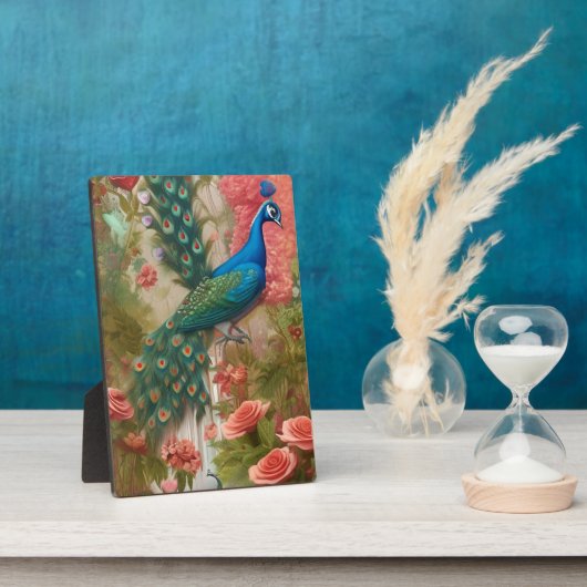 Peacock in Abriot Roos Garden Fotoplaat (Zijkant)