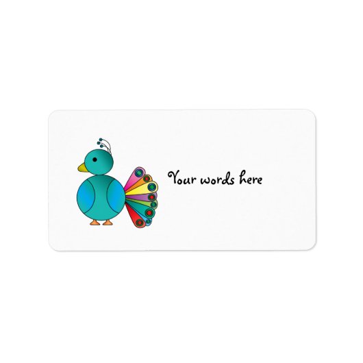 Peacock in blauw etiket (Voorkant)