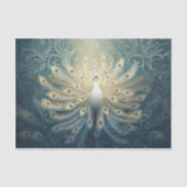 Peacock in bloei, witte veren, elegantie tissuepapier (Voorkant)