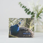 Peacock in Boom PROUD van U! Briefkaart (Staand voorkant)