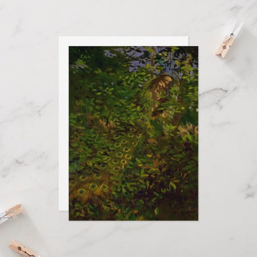 Peacock in de Bossen Kaart (Voorkant / Achterkant in situ)