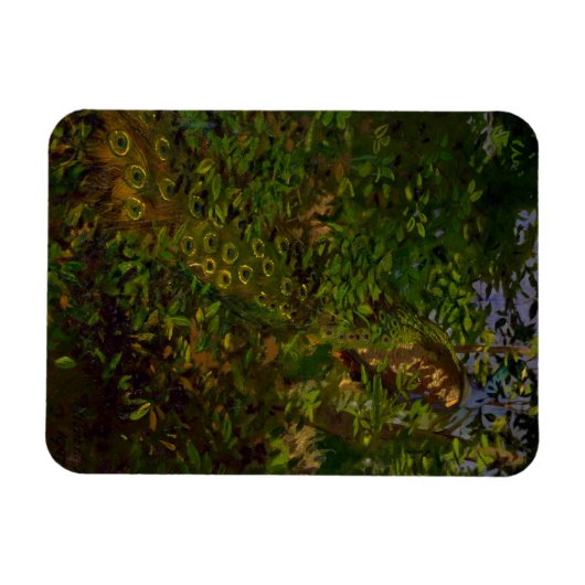 Peacock in de Bossen Magneet (Horizontaal)