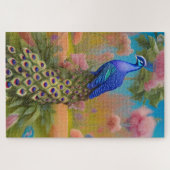 Peacock in de tuin legpuzzel (Horizontaal)