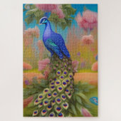 Peacock in de tuin legpuzzel (Verticaal)