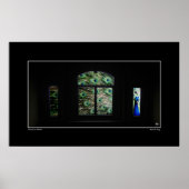 Peacock in een Poster van het Venster (Voorkant)