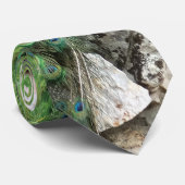 Peacock in een tuinfoto-Stropdas Stropdas (Opgerold)