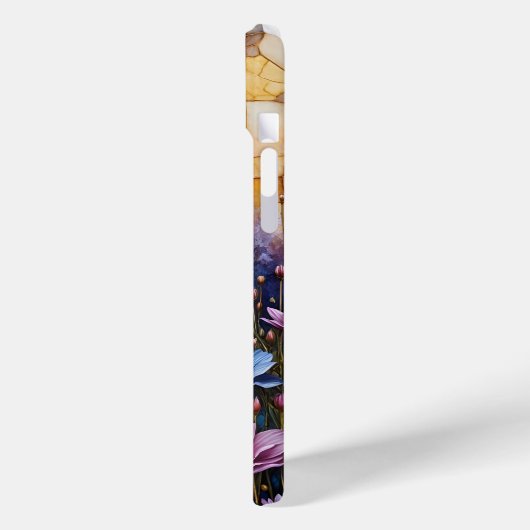 Peacock in Floral Landscape Case-Mate iPhone Case (Achterkant / Links)