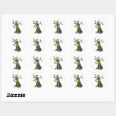 Peacock in Herfst - envelop seal stickers (Vel)