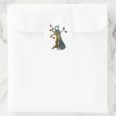 Peacock in Herfst - envelop seal stickers (Tas)