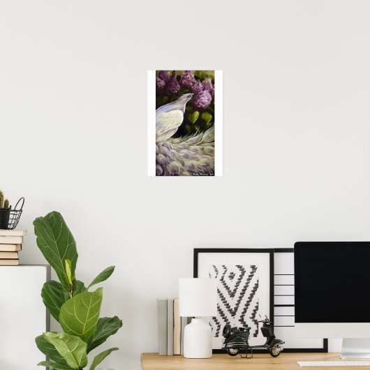 Peacock in het Poster van de Lilacs (Thuiskantoor)