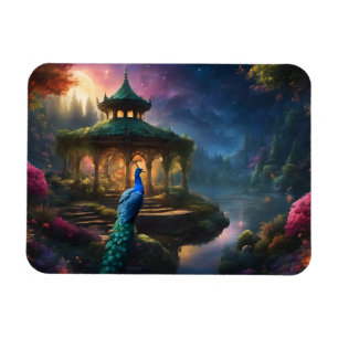 Peacock in het tuintuinhuisje magneet