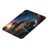 Peacock in het tuintuinhuisje magneet (Linkerzijde)