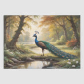 Peacock in Natuurlijke pracht - Decoupage - Tissuepapier (Voorkant)