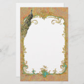  Peacock in Paisley Art Design Briefpapier (Voorkant / Achterkant)