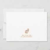 Peacock in Paisley Henna Art Invitation Kaart (Achterkant)