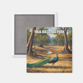 Peacock in Sri Lanka Yala National Park Reizen Magneet (Voorkant / Achterkant)