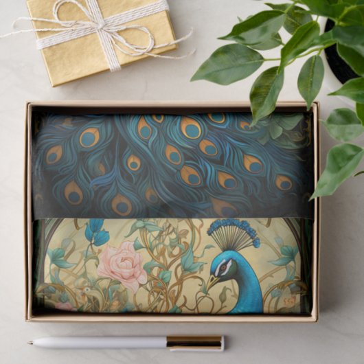 Peacock in Tapestry 3 Decoupage papier (Geschenk)
